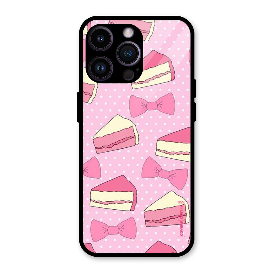 Bow Cake Glass Back Case for iPhone 14 Pro Max