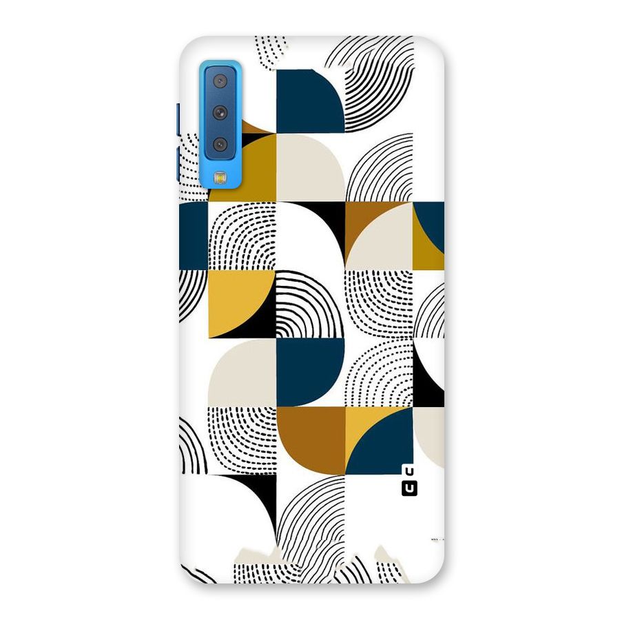 Boxes Pattern Back Case for Galaxy A7 (2018)