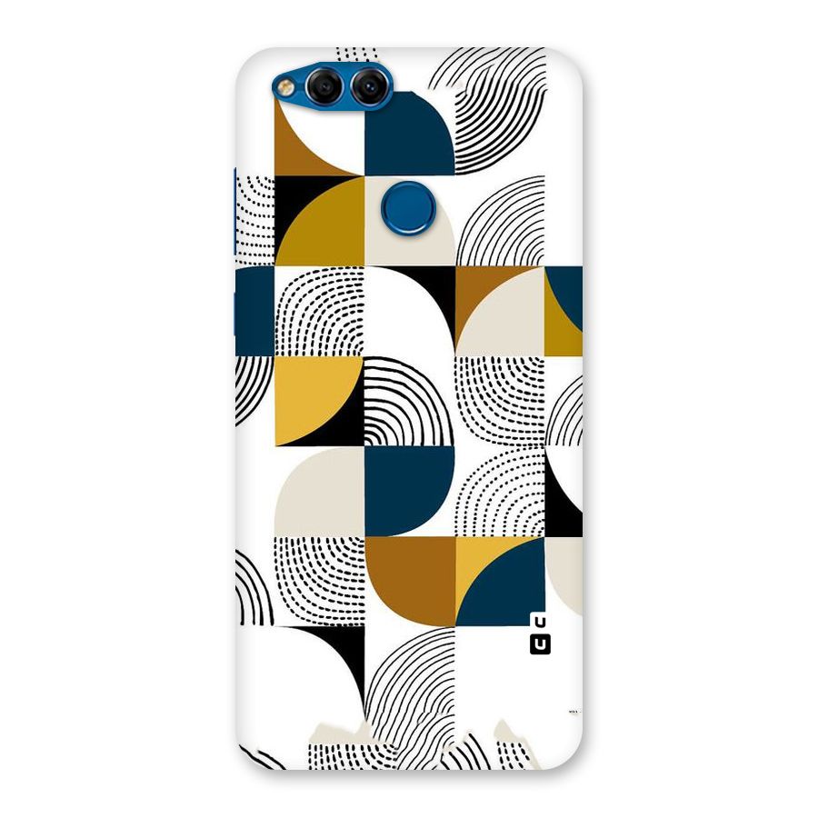 Boxes Pattern Back Case for Honor 7X