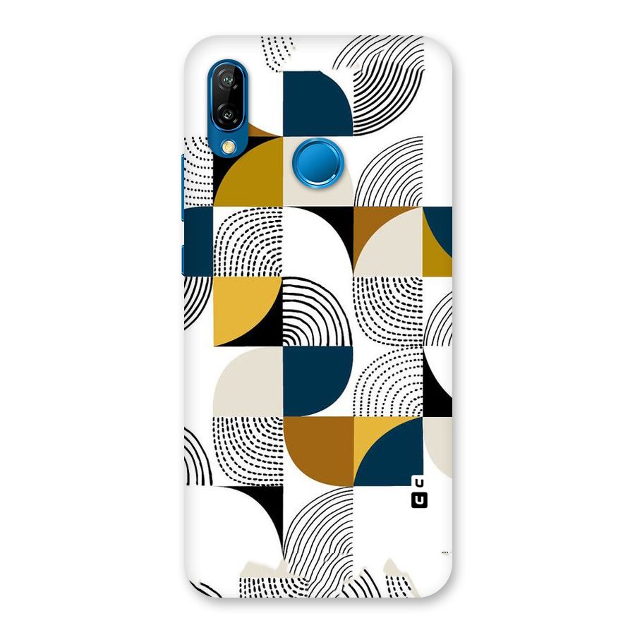Boxes Pattern Back Case for Huawei P20 Lite
