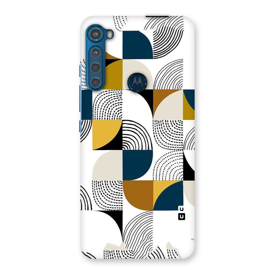 Boxes Pattern Back Case for Motorola One Fusion Plus