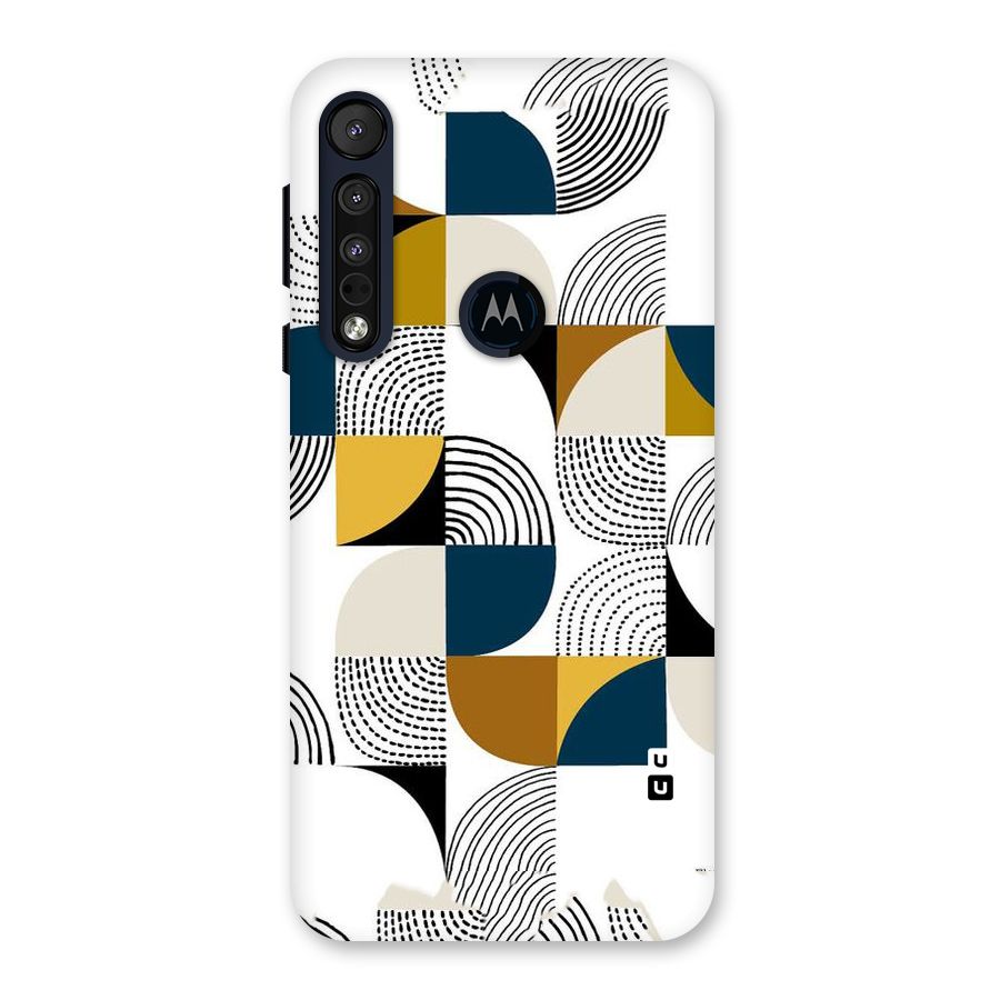 Boxes Pattern Back Case for Motorola One Macro