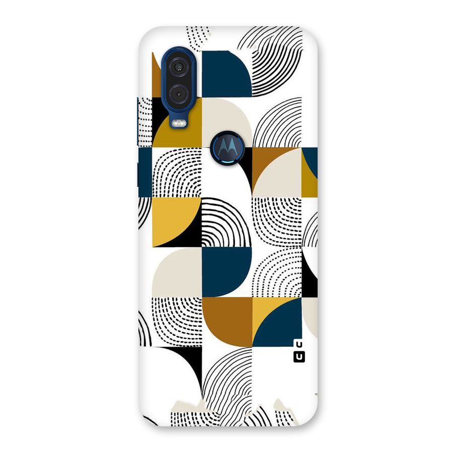Boxes Pattern Back Case for Motorola One Vision