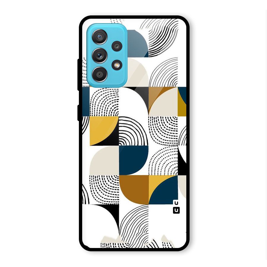 Boxes Pattern Glass Back Case for Galaxy A52