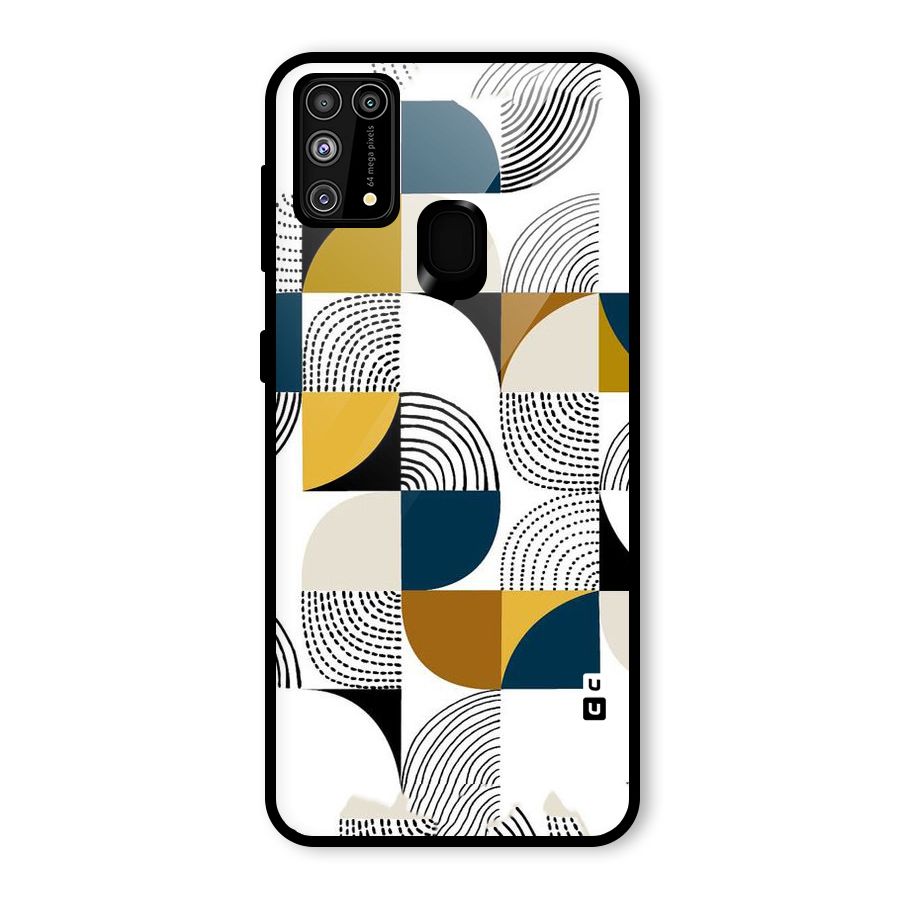 Boxes Pattern Glass Back Case for Galaxy F41