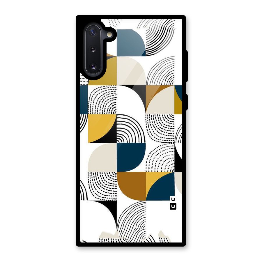 Boxes Pattern Glass Back Case for Galaxy Note 10