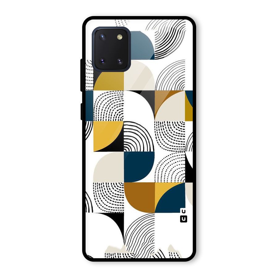 Boxes Pattern Glass Back Case for Galaxy Note 10 Lite
