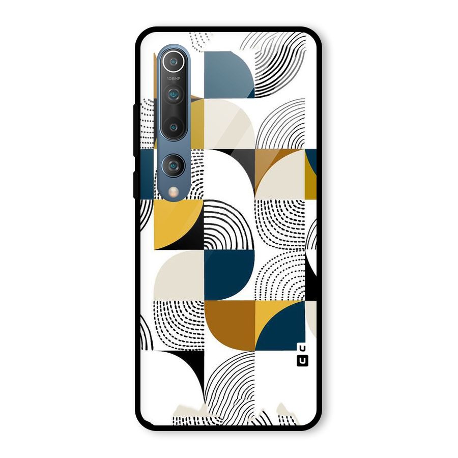 Boxes Pattern Glass Back Case for Mi 10