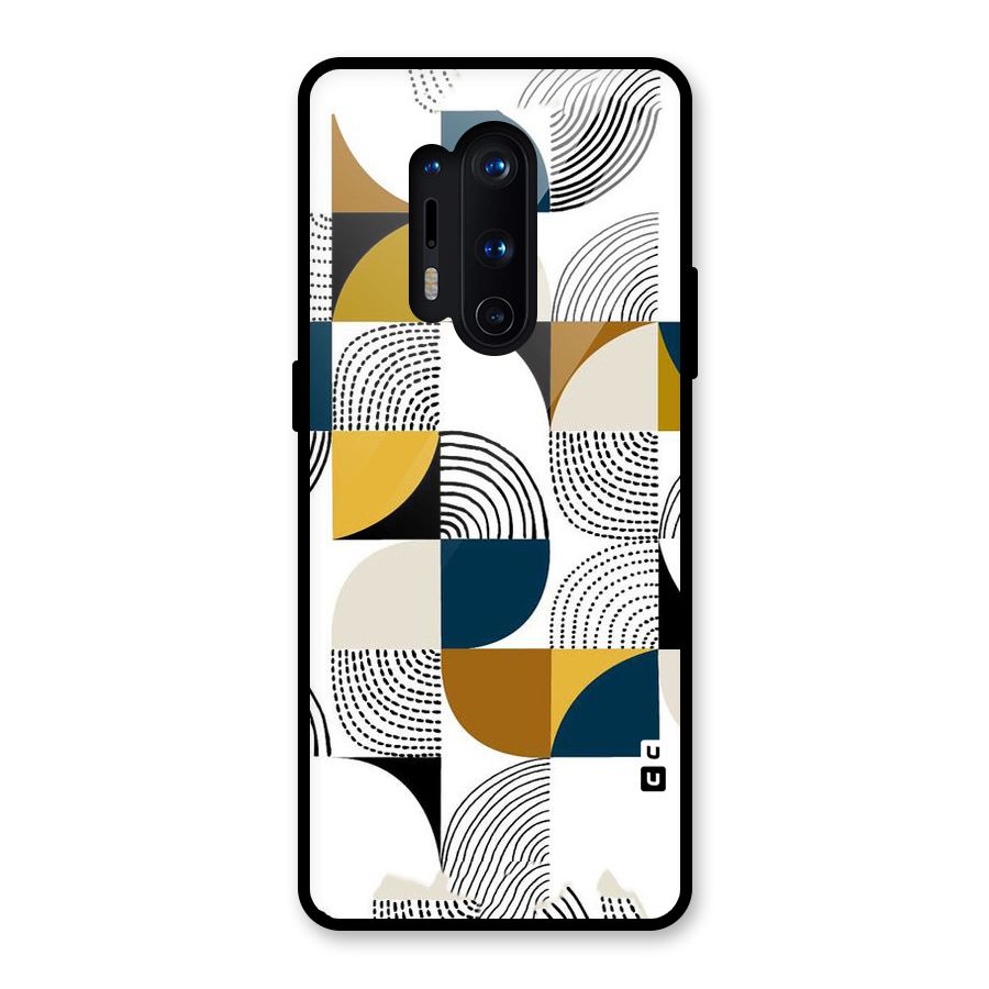 Boxes Pattern Glass Back Case for OnePlus 8 Pro