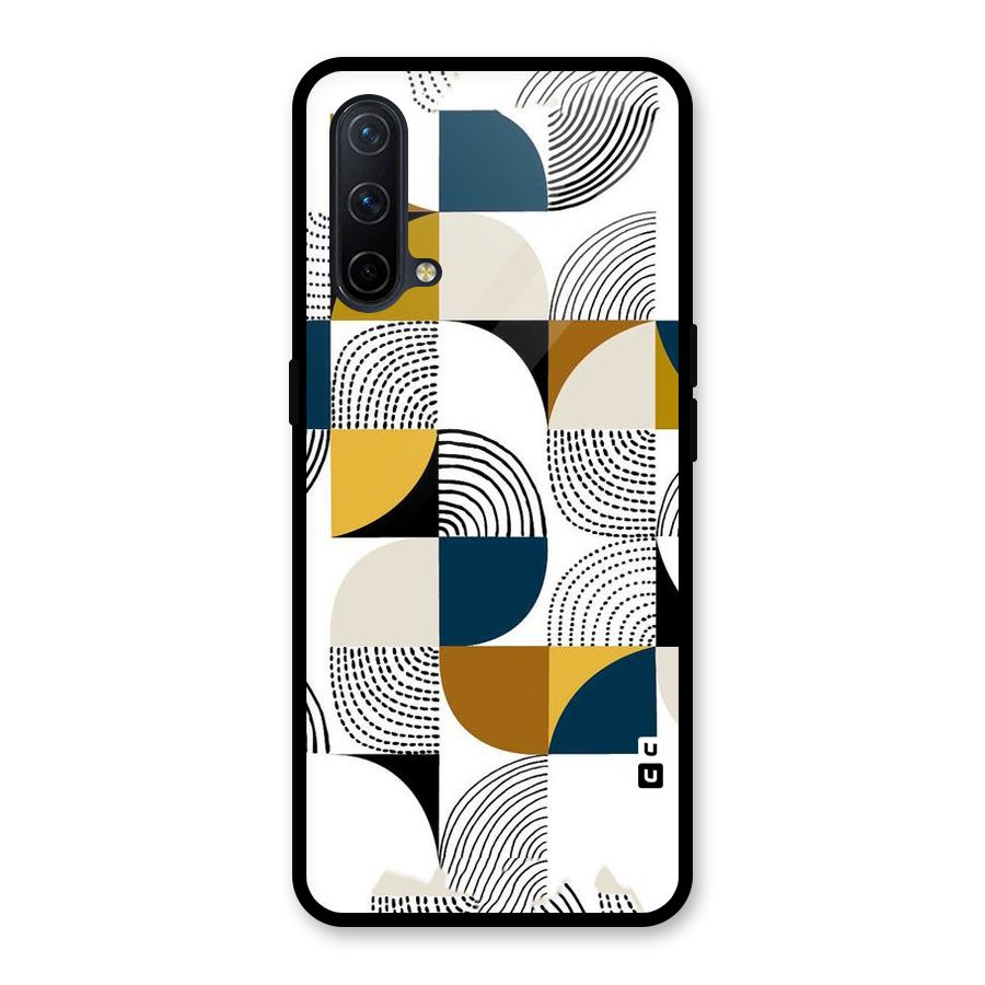 Boxes Pattern Glass Back Case for OnePlus Nord CE 5G
