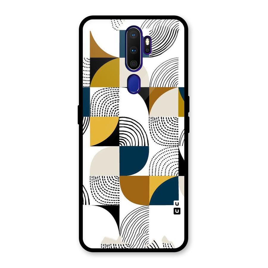 Boxes Pattern Glass Back Case for Oppo A9 (2020)