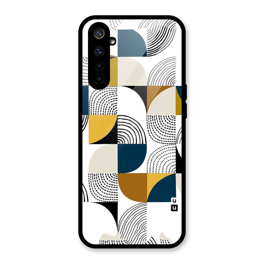 Boxes Pattern Glass Back Case for Realme 6i