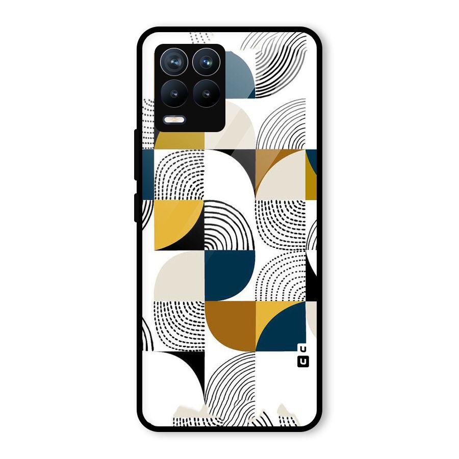 Boxes Pattern Glass Back Case for Realme 8