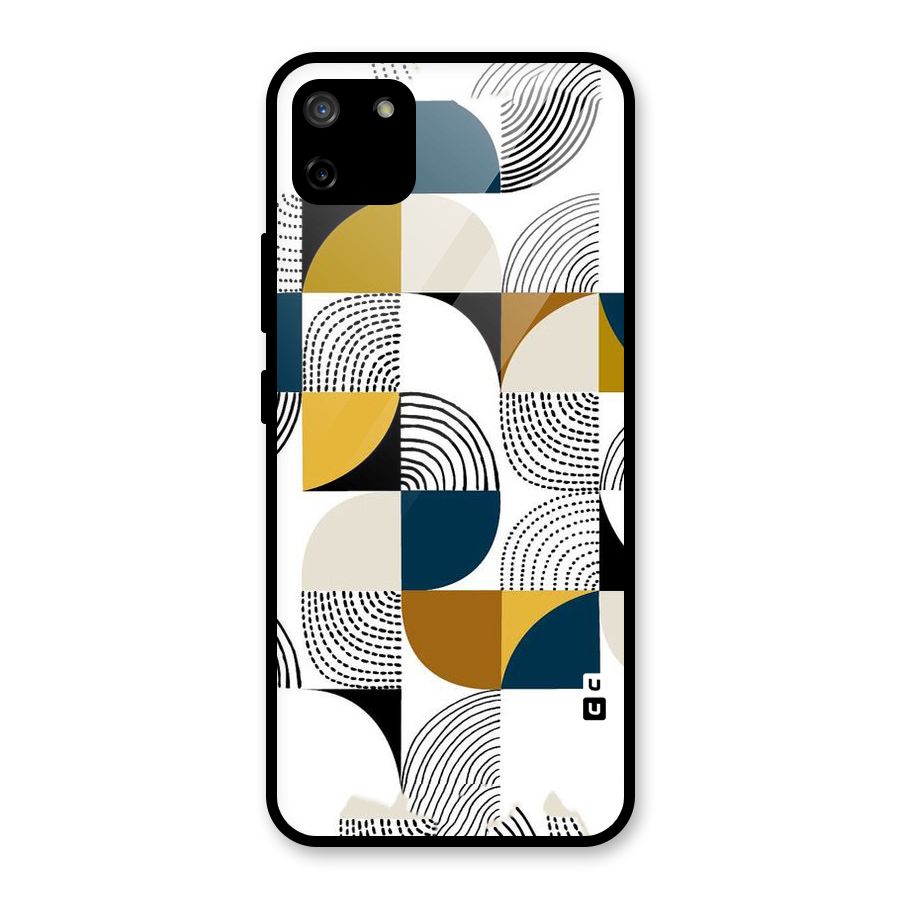 Boxes Pattern Glass Back Case for Realme C11