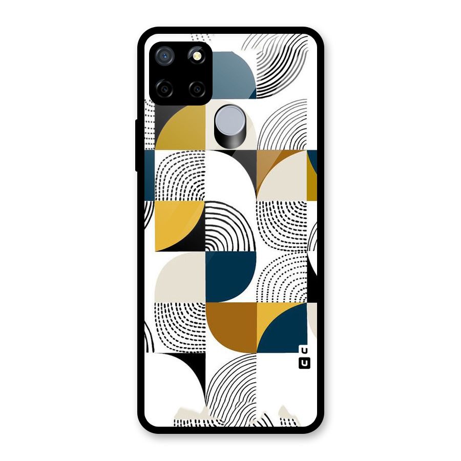 Boxes Pattern Glass Back Case for Realme C12