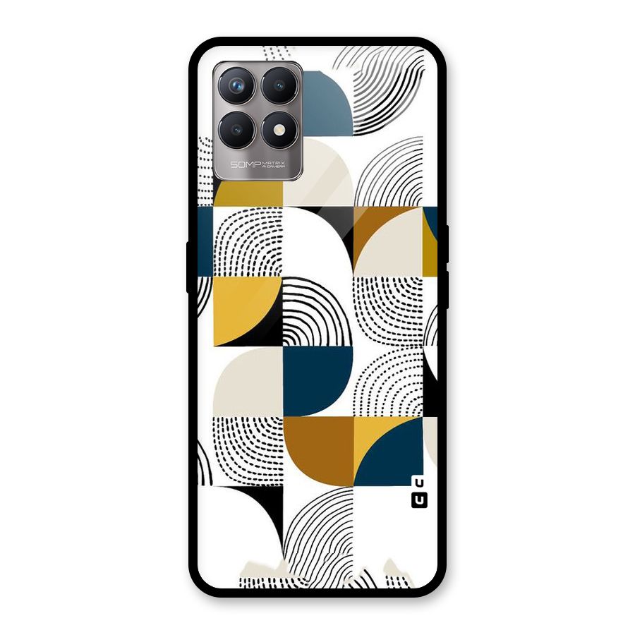 Boxes Pattern Glass Back Case for Realme Narzo 50