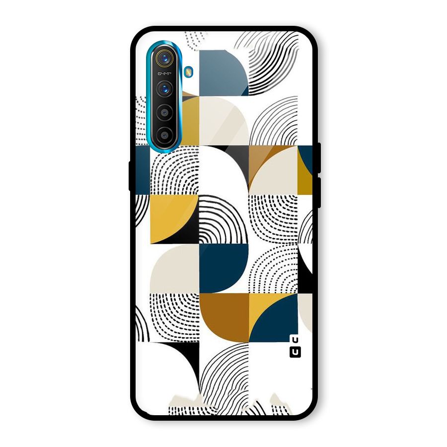 Boxes Pattern Glass Back Case for Realme X2