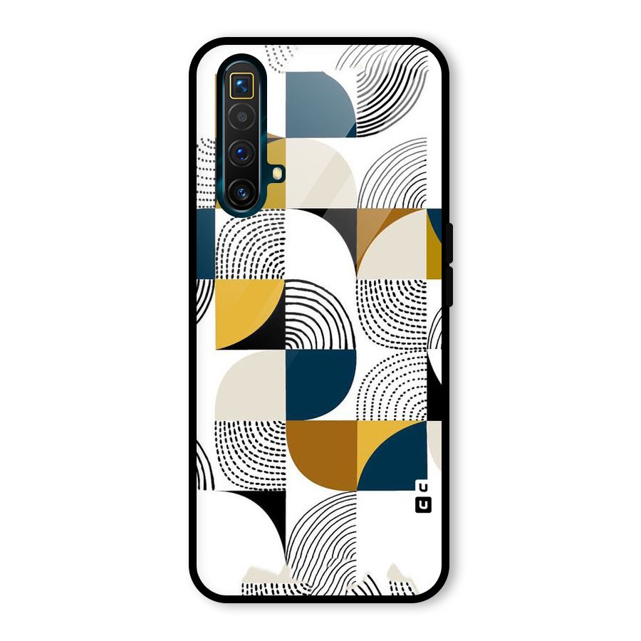 Boxes Pattern Glass Back Case for Realme X3 SuperZoom