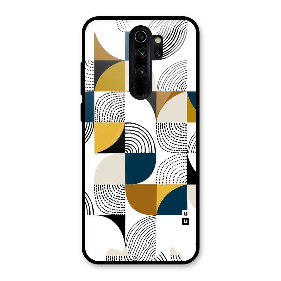 Boxes Pattern Glass Back Case for Redmi Note 8 Pro