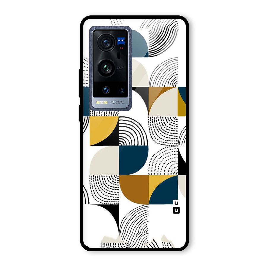 Boxes Pattern Glass Back Case for Vivo X60 Pro Plus