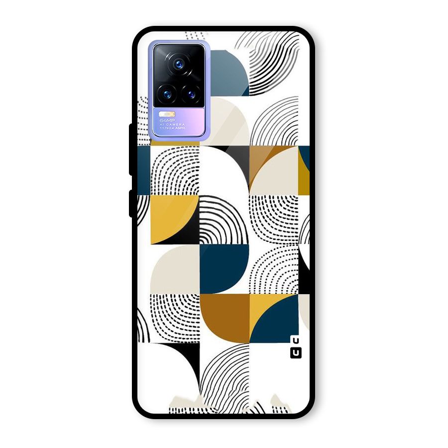 Boxes Pattern Glass Back Case for Vivo Y73