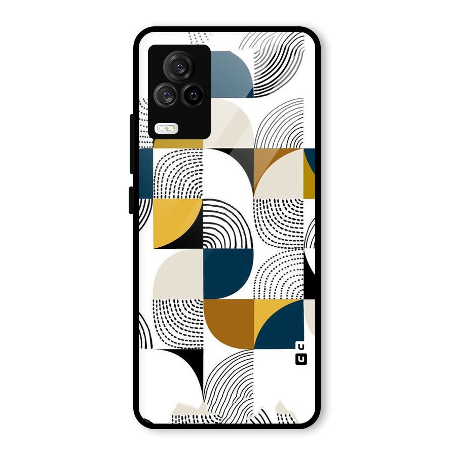 Boxes Pattern Glass Back Case for Vivo iQOO 7 Legend 5G