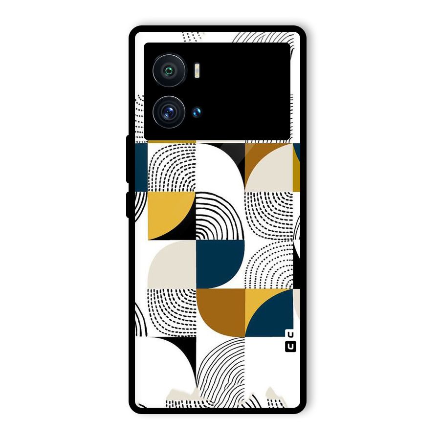 Boxes Pattern Glass Back Case for Vivo iQOO 9 Pro