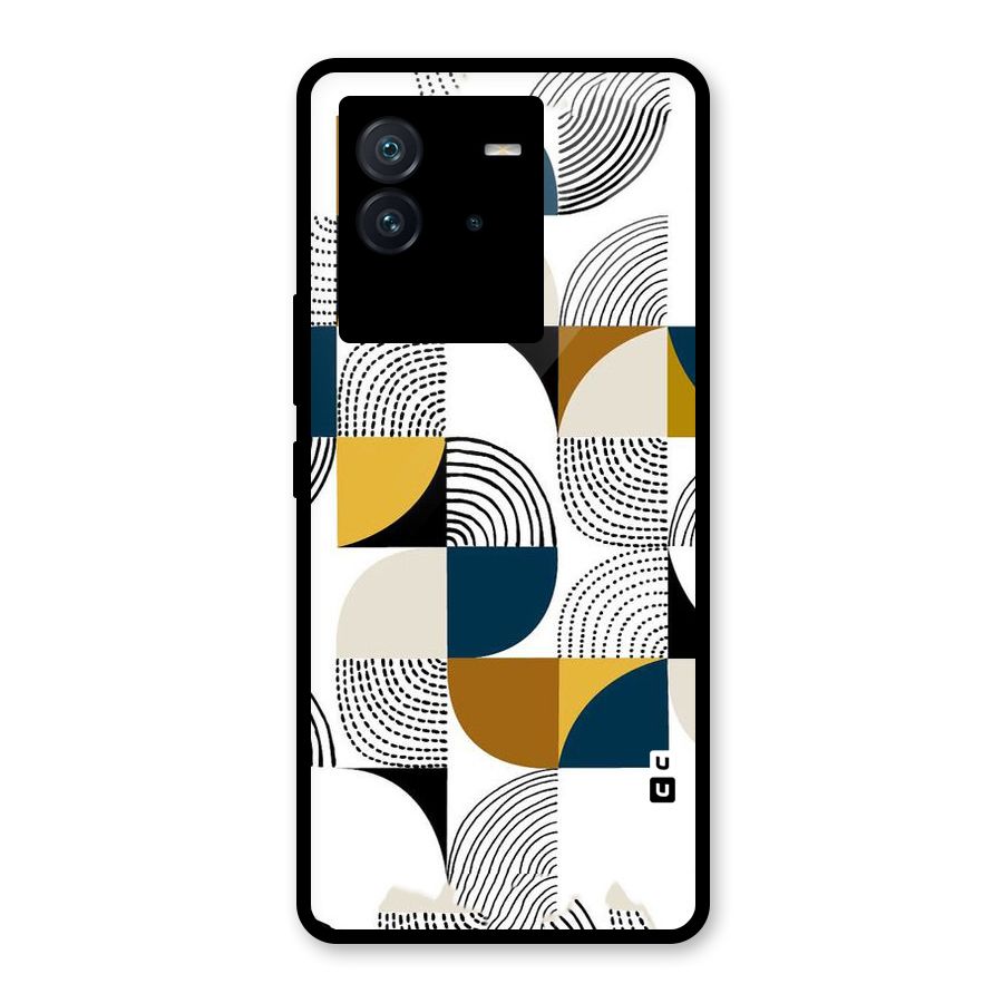 Boxes Pattern Glass Back Case for Vivo iQOO Neo 6 5G