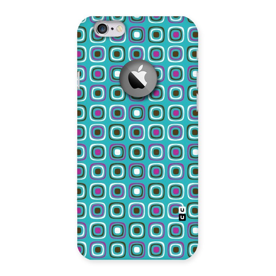 Boxes Tiny Pattern Back Case for iPhone 6 Logo Cut