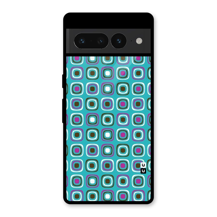 Boxes Tiny Pattern Glass Back Case for Google Pixel 7 Pro