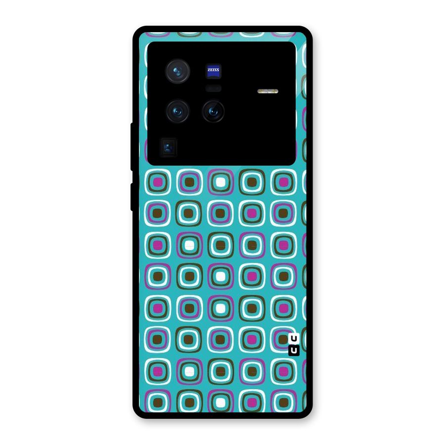 Boxes Tiny Pattern Glass Back Case for Vivo X80 Pro