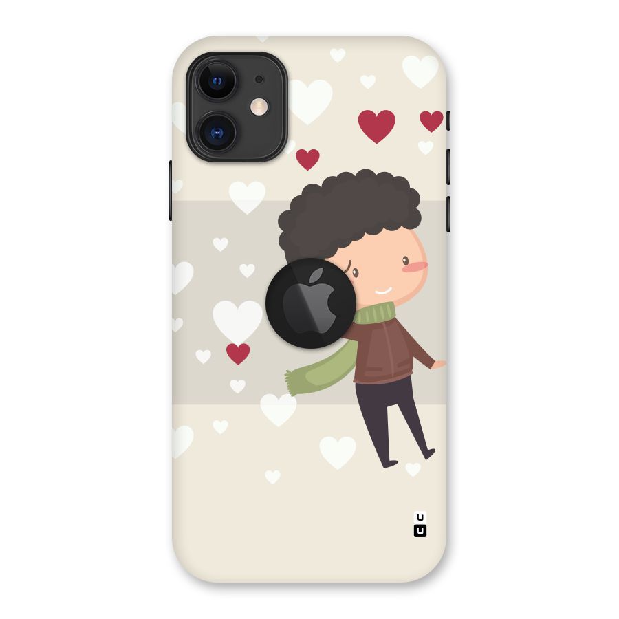 Boy in love Back Case for iPhone 11 Logo Cut