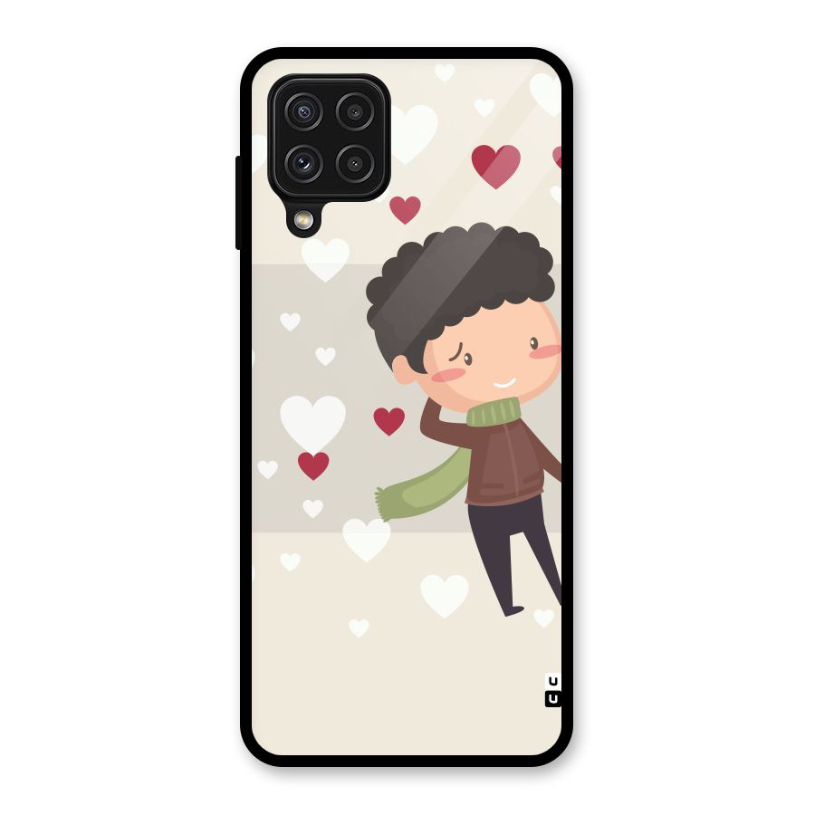 Boy in love Glass Back Case for Galaxy A22 4G