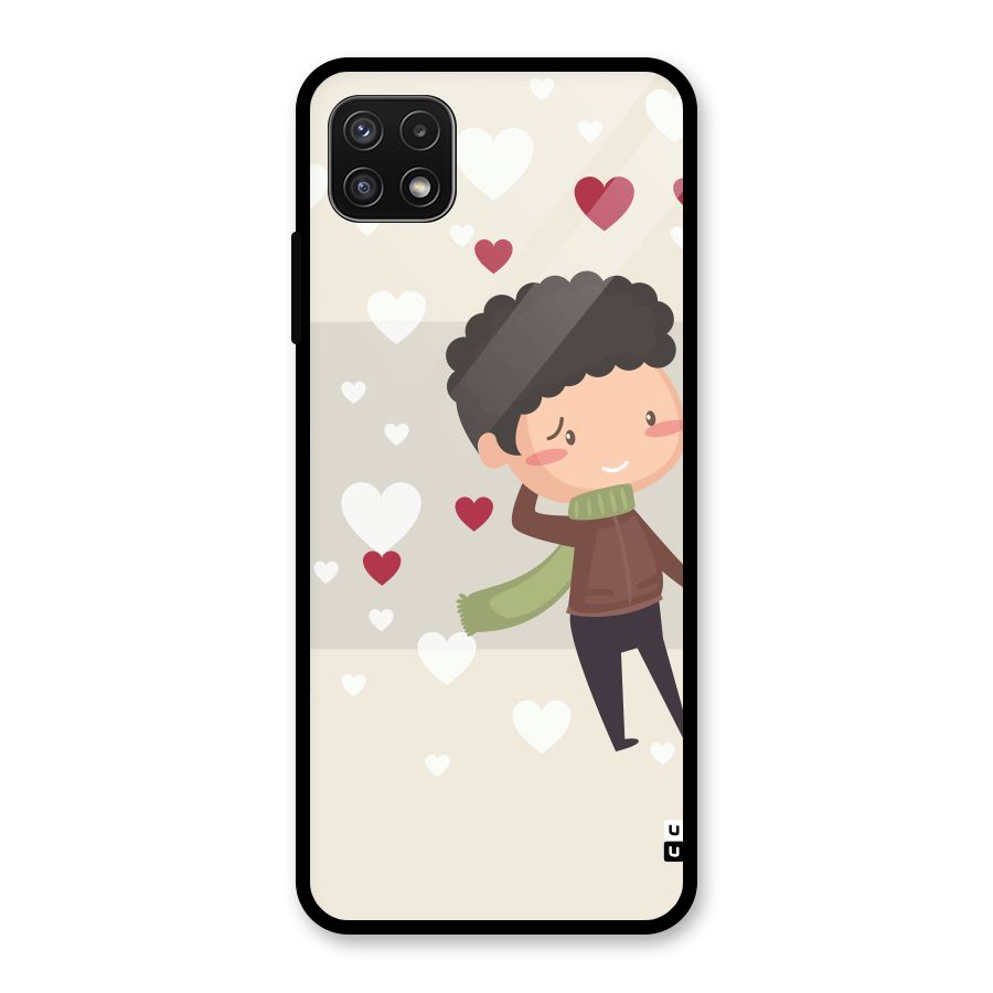 Boy in love Glass Back Case for Galaxy A22 5G