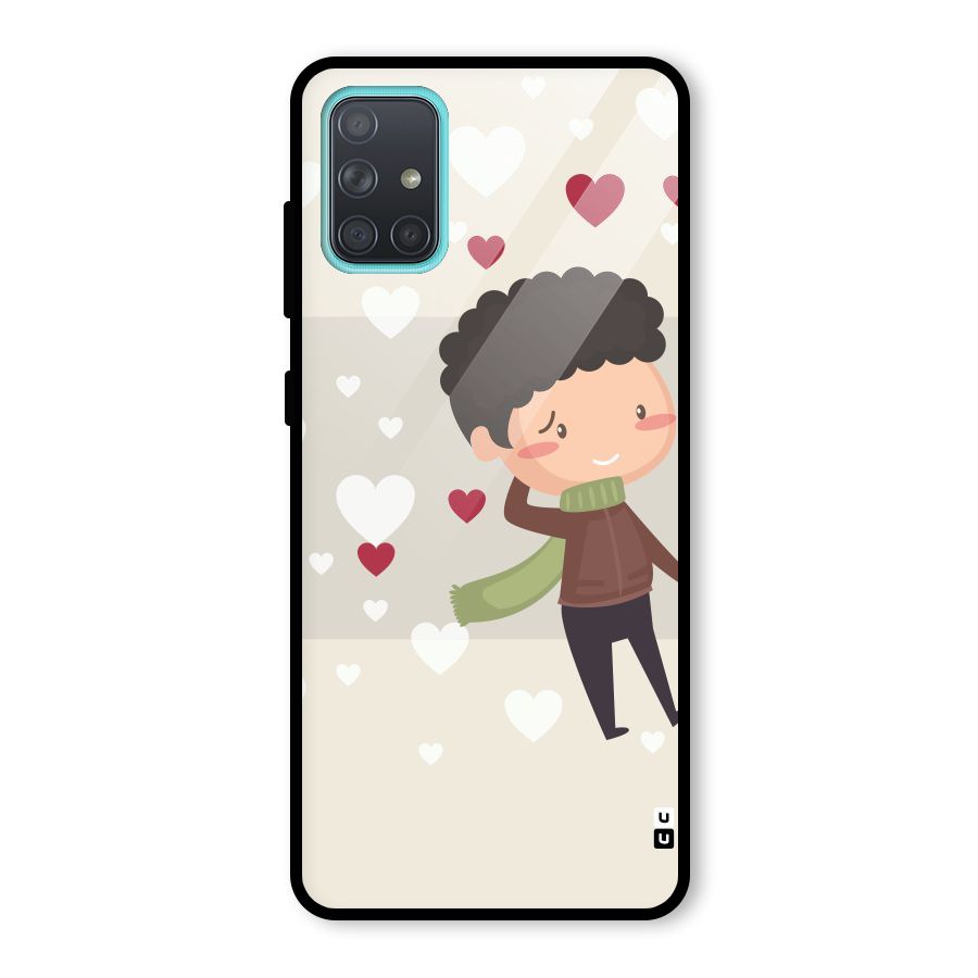 Boy in love Glass Back Case for Galaxy A71