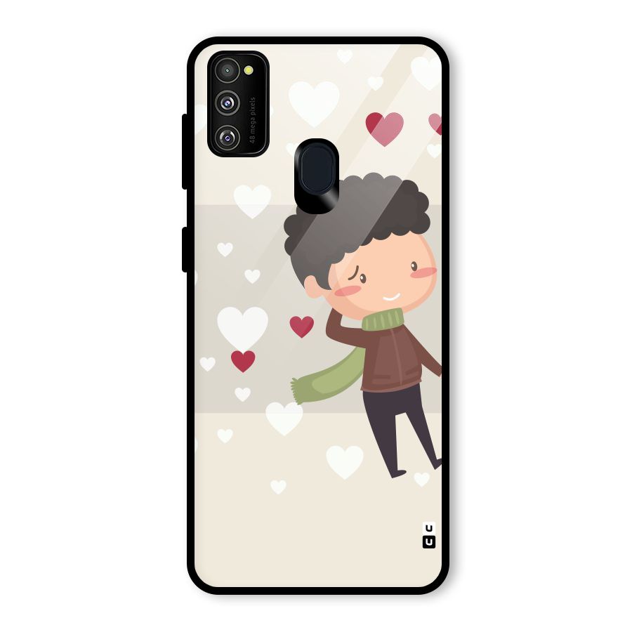 Boy in love Glass Back Case for Galaxy M30s