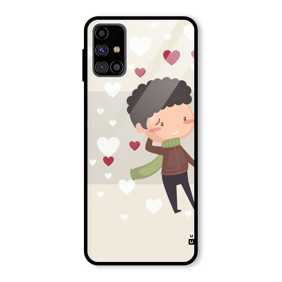 Boy in love Glass Back Case for Galaxy M31s