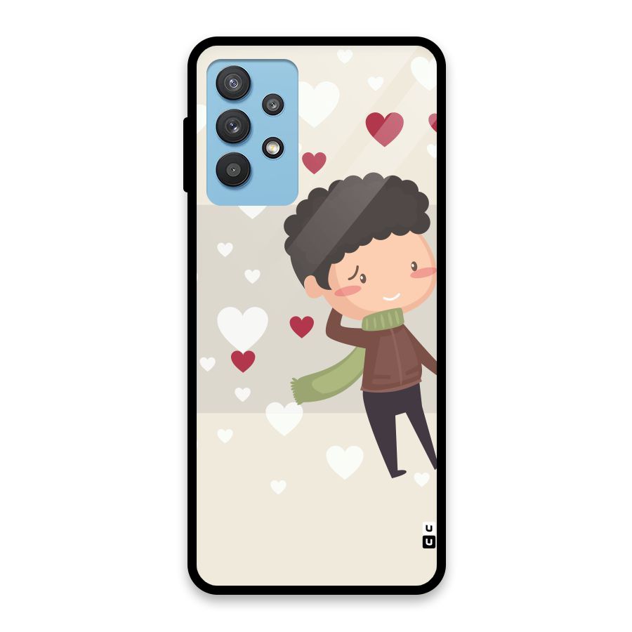 Boy in love Glass Back Case for Galaxy M32 5G