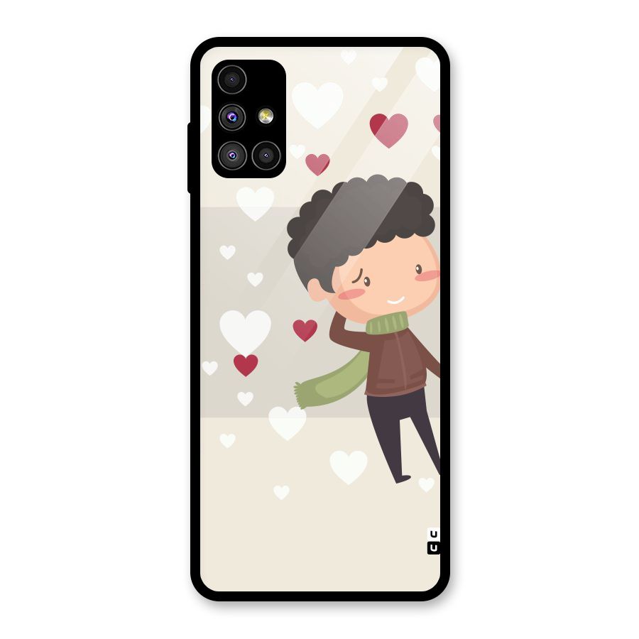 Boy in love Glass Back Case for Galaxy M51