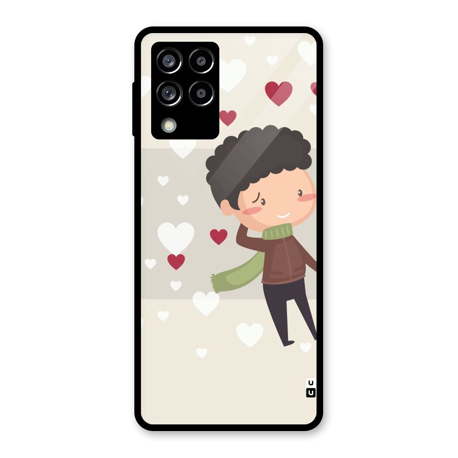 Boy in love Glass Back Case for Galaxy M53 5G