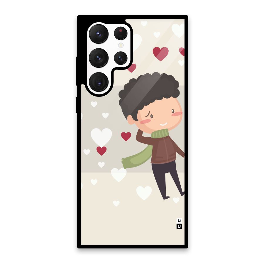 Boy in love Glass Back Case for Galaxy S22 Ultra 5G