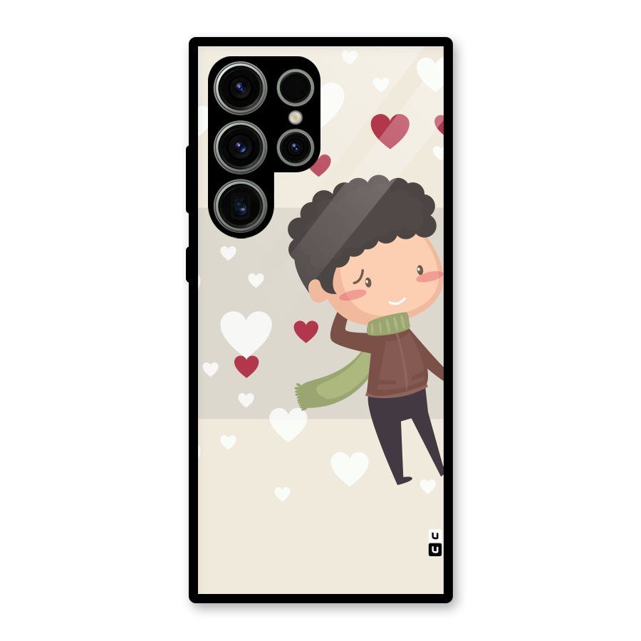 Boy in love Glass Back Case for Galaxy S23 Ultra