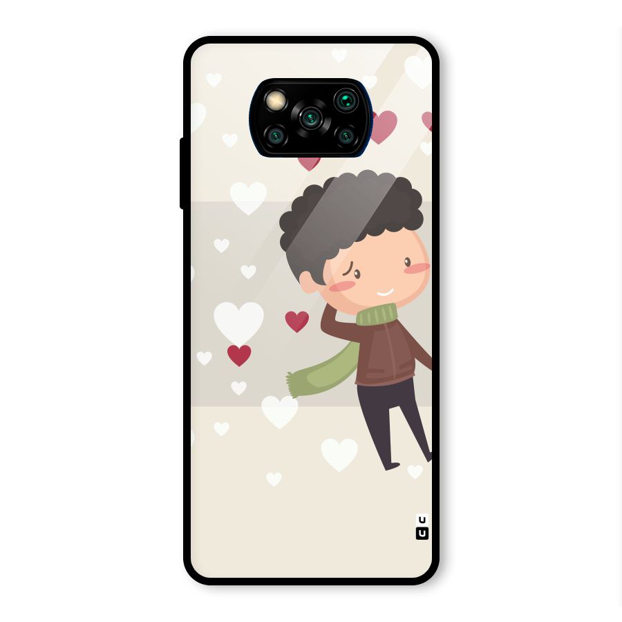Boy in love Glass Back Case for Poco X3 Pro