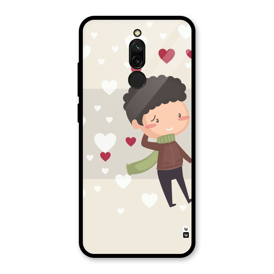 Boy in love Glass Back Case for Redmi 8
