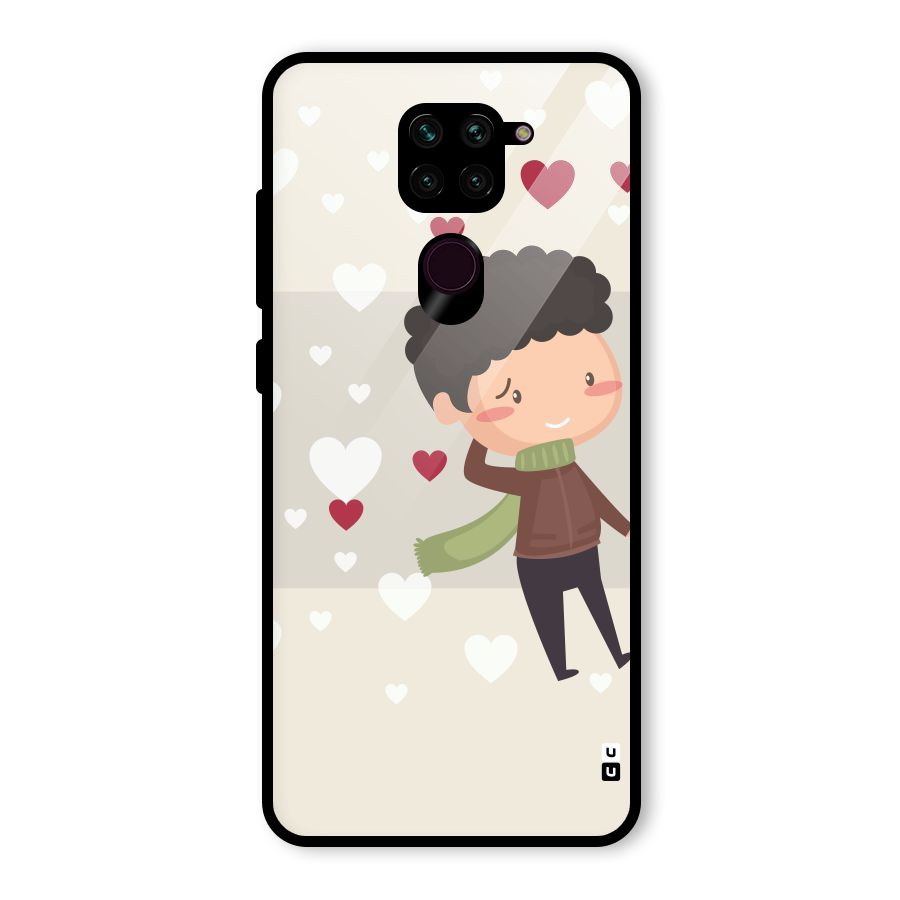 Boy in love Glass Back Case for Redmi Note 9