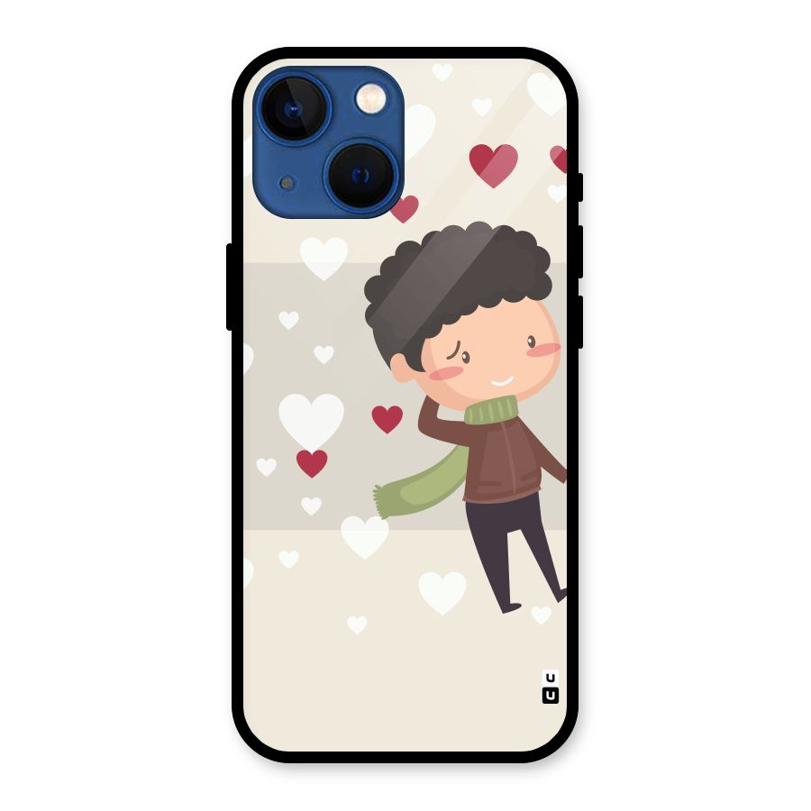 Boy in love Glass Back Case for iPhone 13 Mini