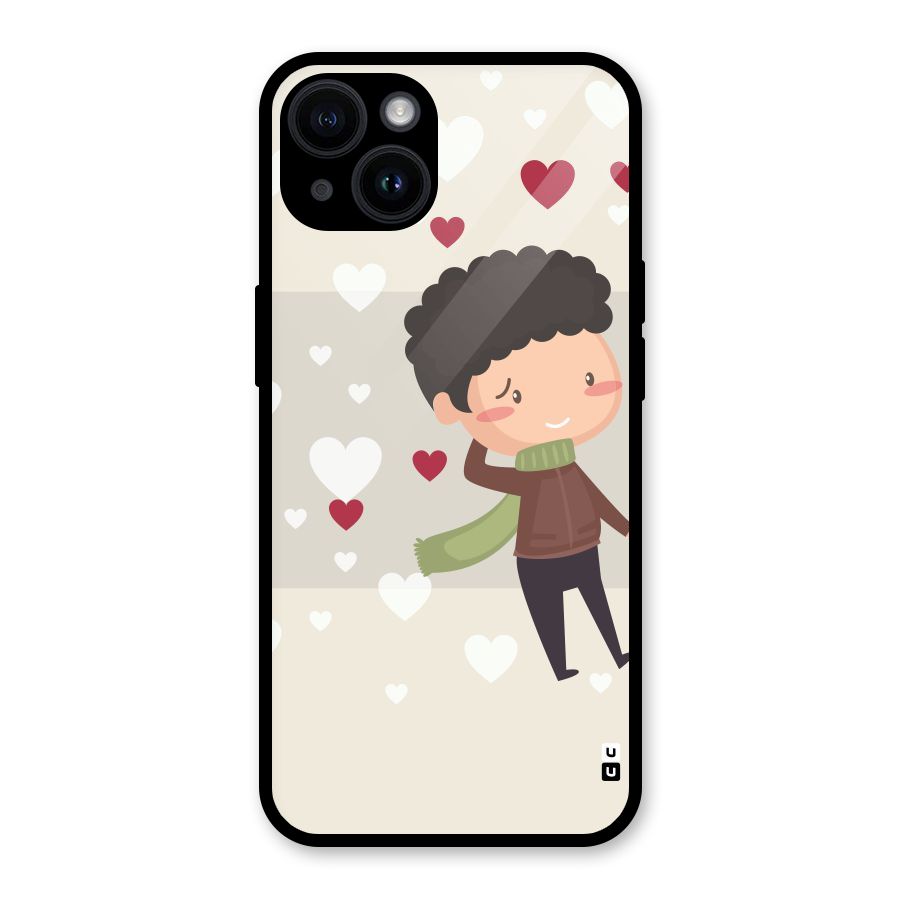 Boy in love Glass Back Case for iPhone 14