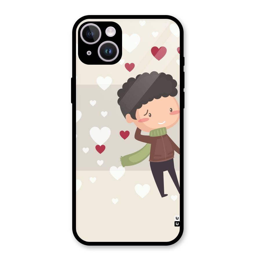 Boy in love Glass Back Case for iPhone 14 Plus