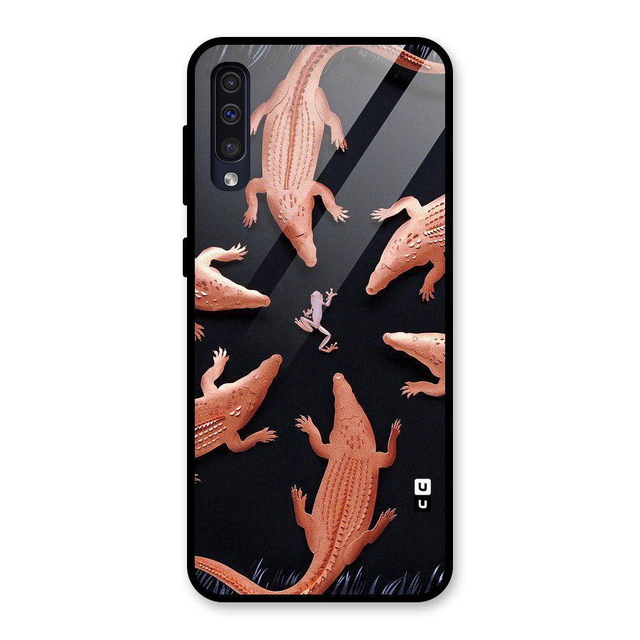 Brave Frog Glass Back Case for Galaxy A50