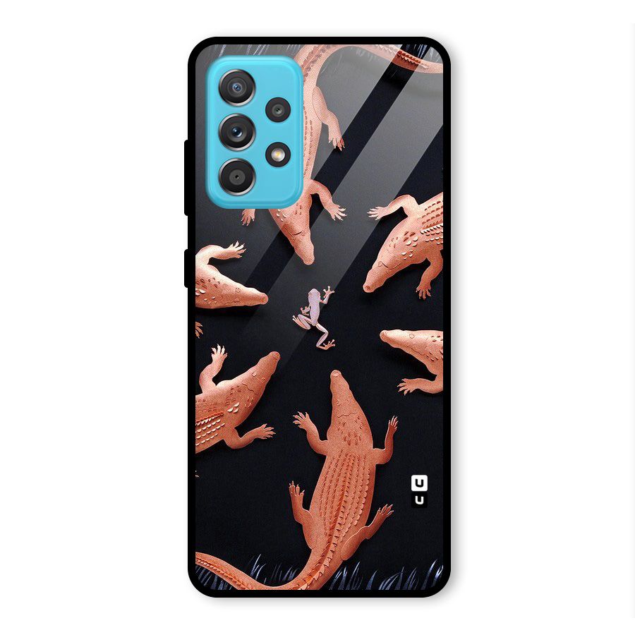 Brave Frog Glass Back Case for Galaxy A52